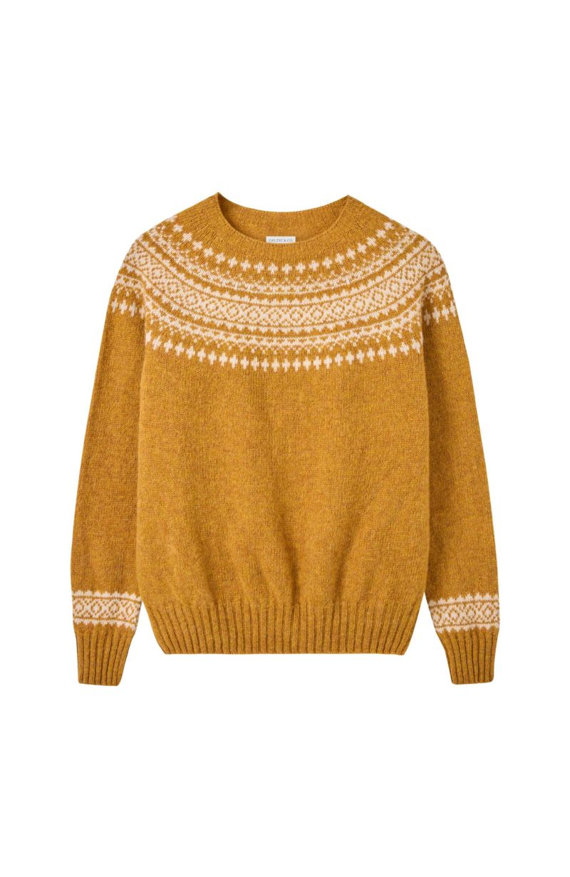 Women's Highlands Fair Isle Slim-fit Crew Neck Sweater