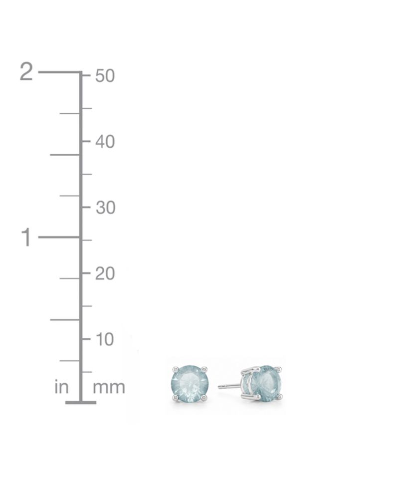 And Now This Glass Stone Stud Earrings in Silver-Plate