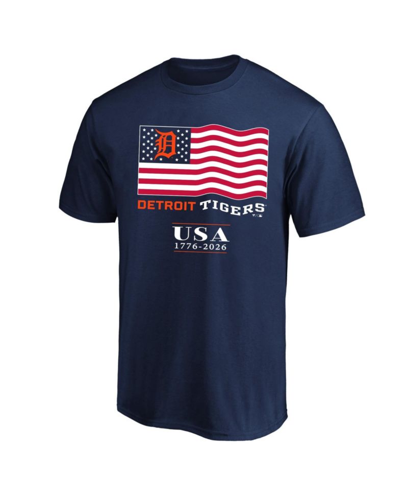 Men's Big & Tall Detroit Tigers USA 1776-2026 Classic-Fit Crewneck T-Shirt