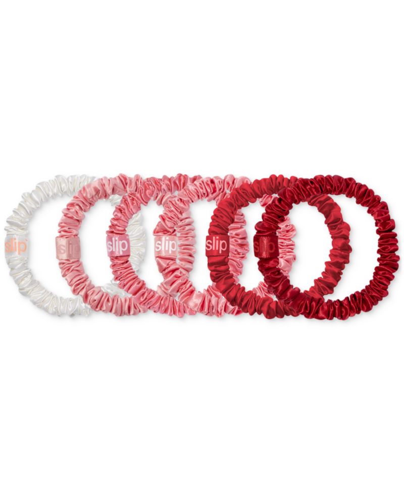 6-Pc. Strawberry Sundae Pure Silk Skinny Scrunchies Set