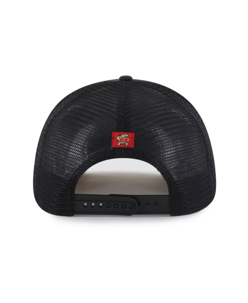 Men's and Women's Black Maryland Terrapins Brrr Condor Mesh Hitch Adjustable Hat