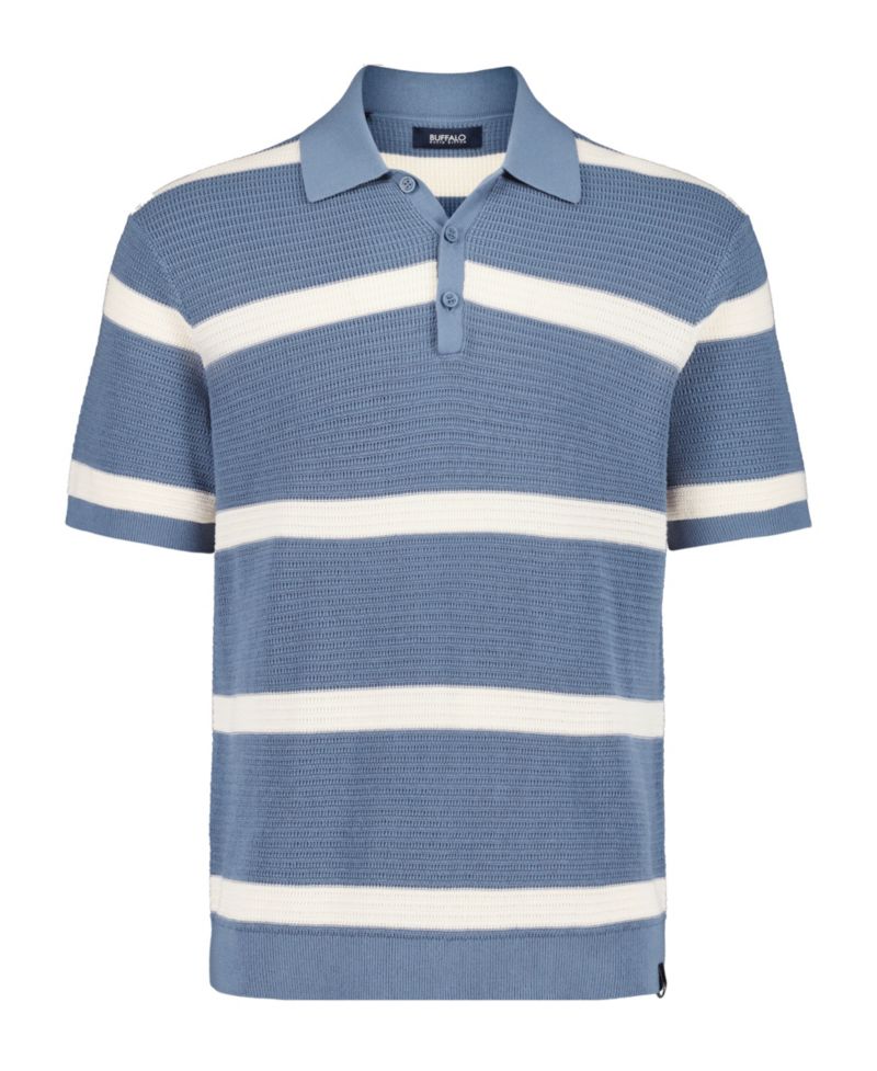 Men's Winder Textured Striped Polo Sweater