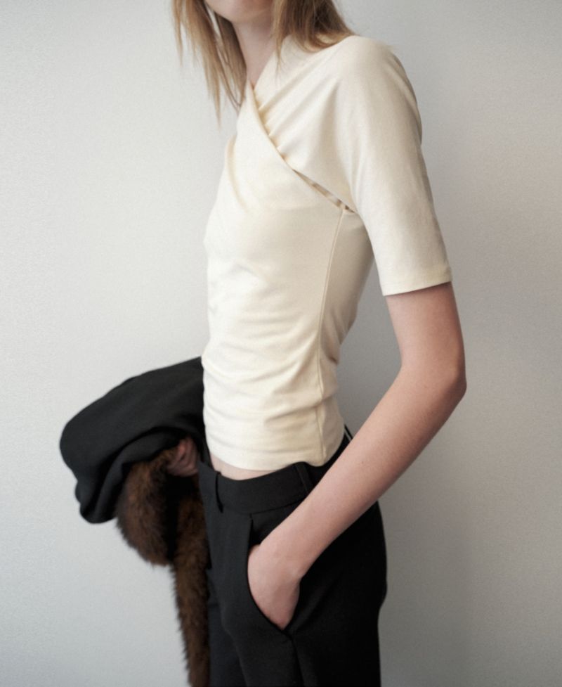 Women's Selection Fitted Wrap-Effect Top
