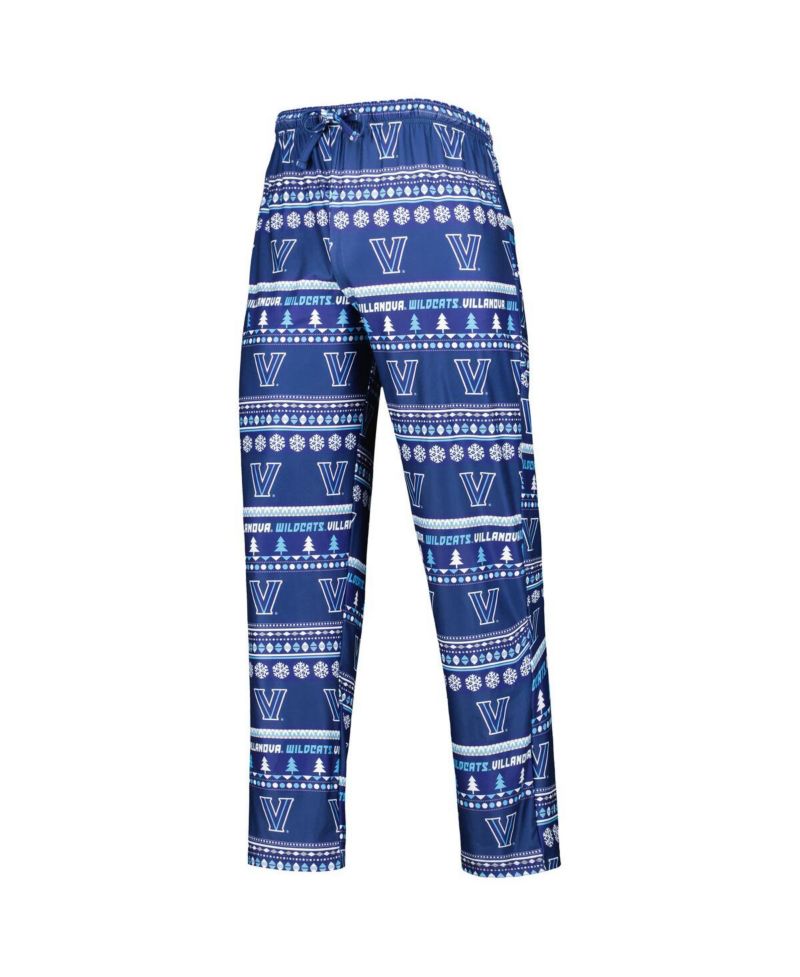 Men's Navy Villanova Wildcats Swivel Long Sleeve T-shirt and Pants Sleep Set