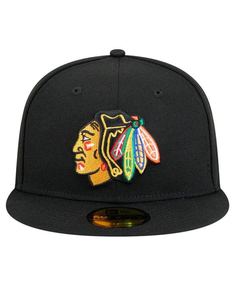 Men's Black Chicago Blackhawks Core 59FIFTY Fitted Hat