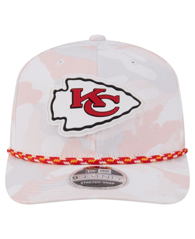 Men's White Kansas City Chiefs Camo Rope 9SEVENTY Adjustable Hat