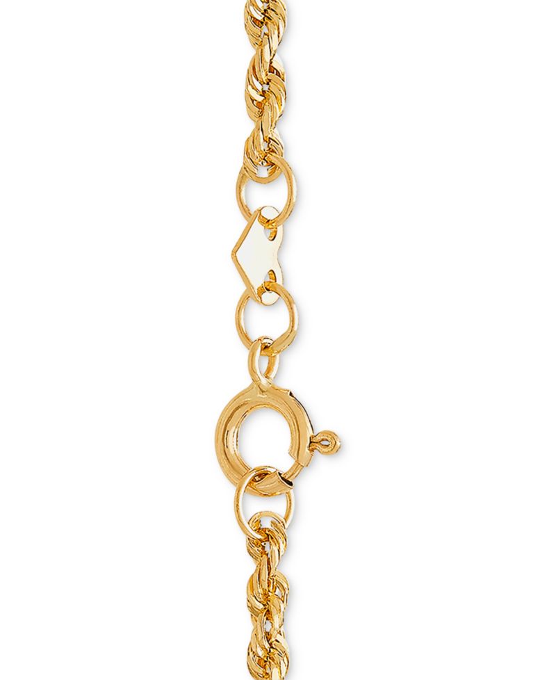Rope Chain (1-3/4mm) Necklace Collection in 14k Gold