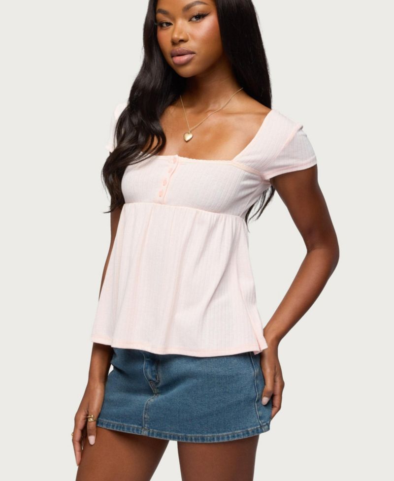 Women's Bette Pointelle Babydoll Top