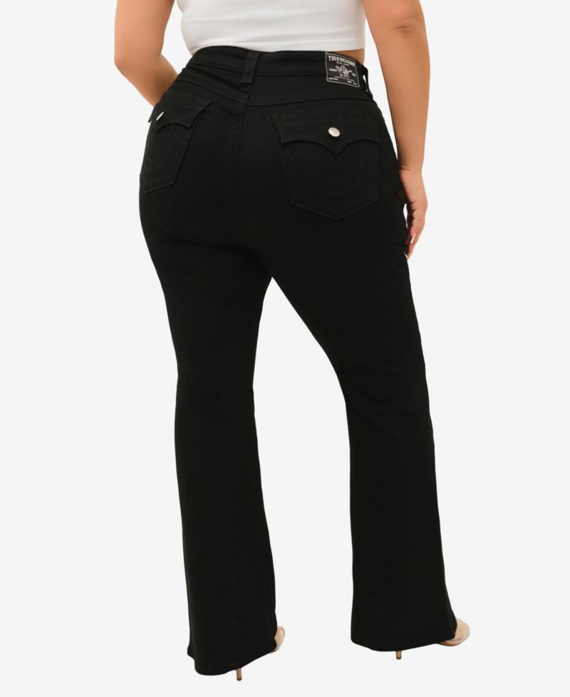 Plus Size Joey Flare Mid-Rise Flap Jeans
