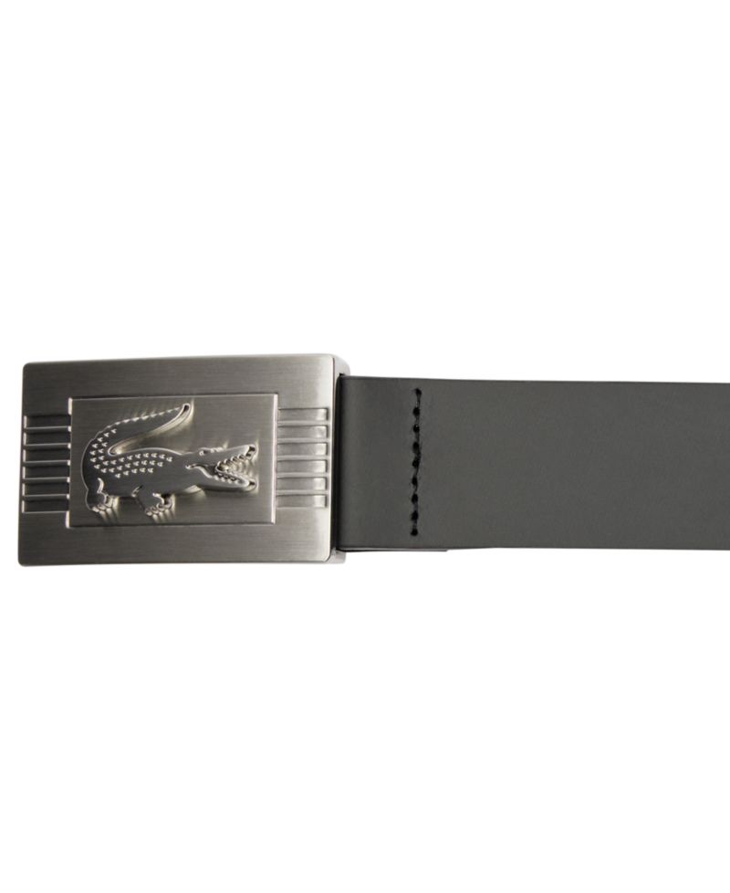 Men's Leather Debossed Logo Belt