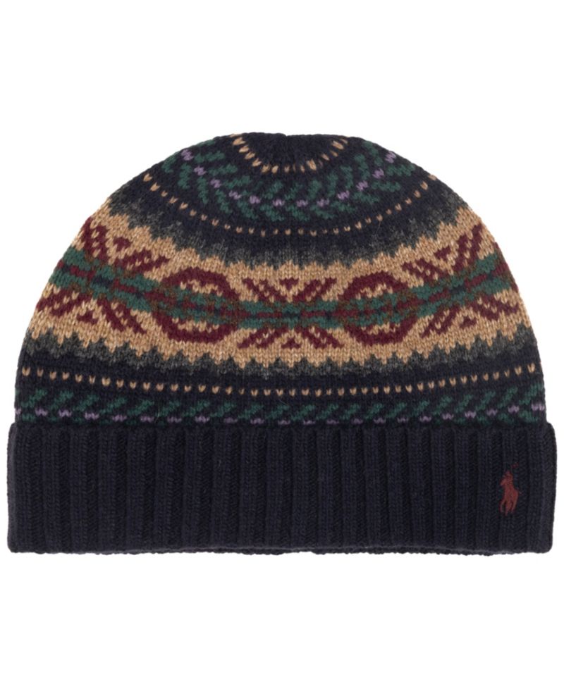 Men's Fair Isle Pattern Beanie