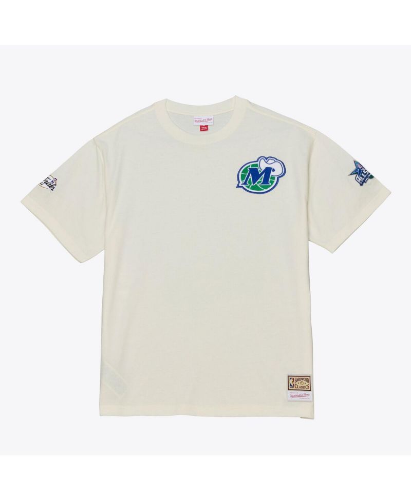 Men's Cream Dallas Mavericks Hardwood Classics Chainstitch Premium T-Shirt