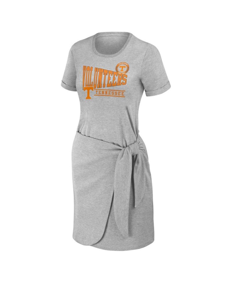 Women's Heather Gray Tennessee Volunteers Knotted T-shirt Dress