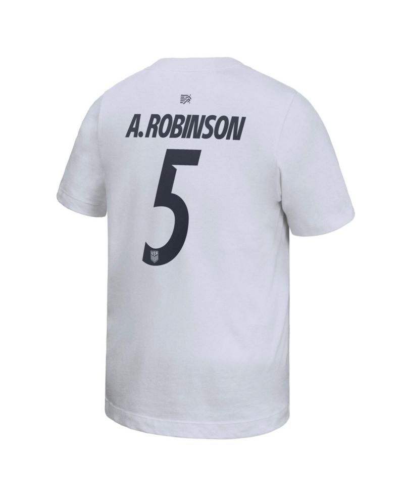 Big Boys and Girls Antonee Robinson White USMNT Home Player Name & Number T-Shirt
