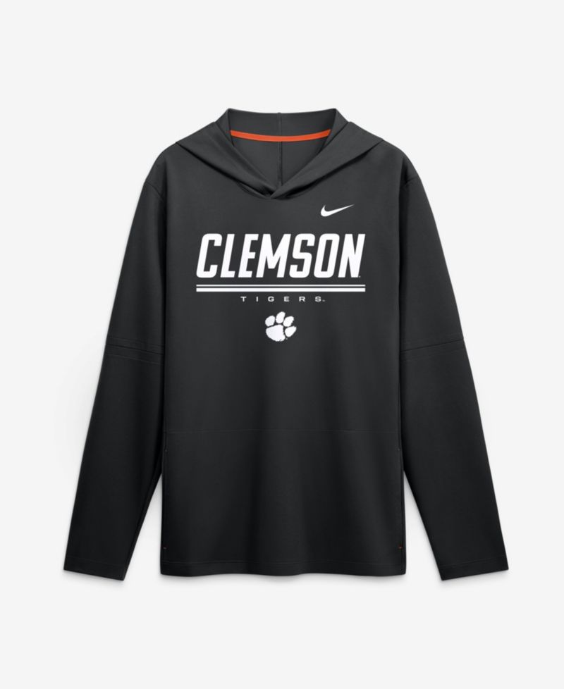 Men's Clemson Tigers Sideline Lightweight Long-Sleeve Dri-FIT Hoodie