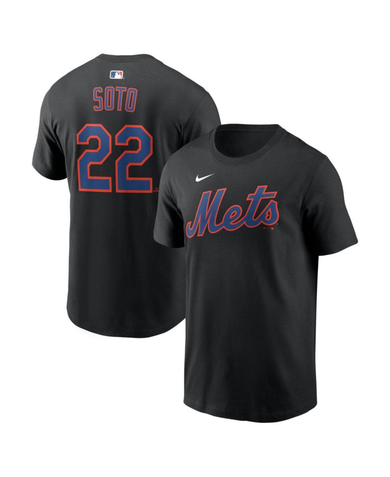 Men's Juan Soto Black New York Mets Home Name & Number T-Shirt