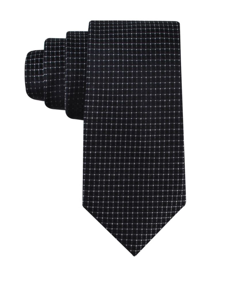 Men's Grid Pattern Silk Tie