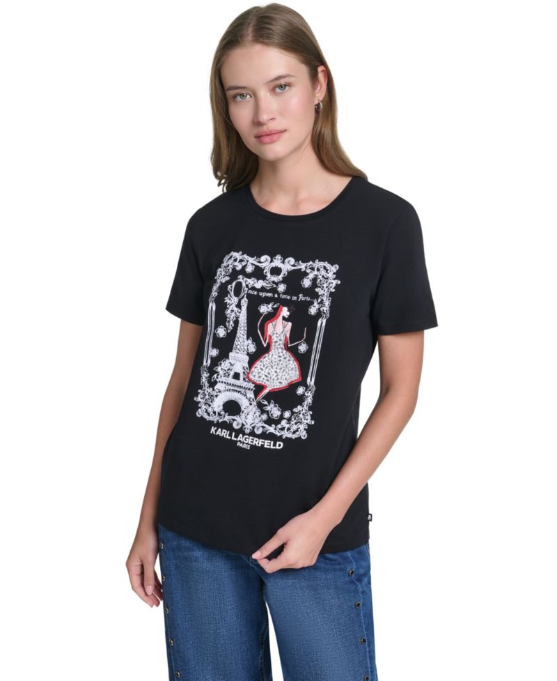 Women's Fashion Girl Graphic Logo T-Shirt
