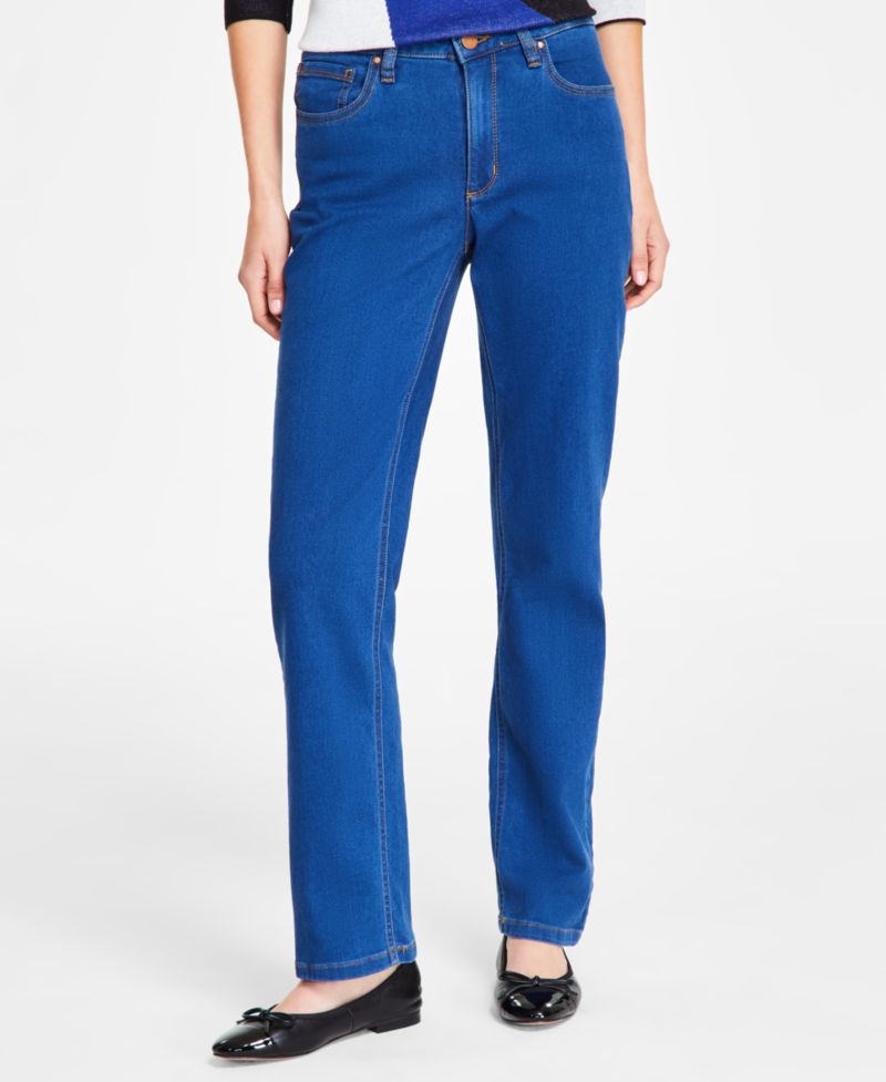 Women's Lexington Mid Rise Straight Leg Denim Jeans