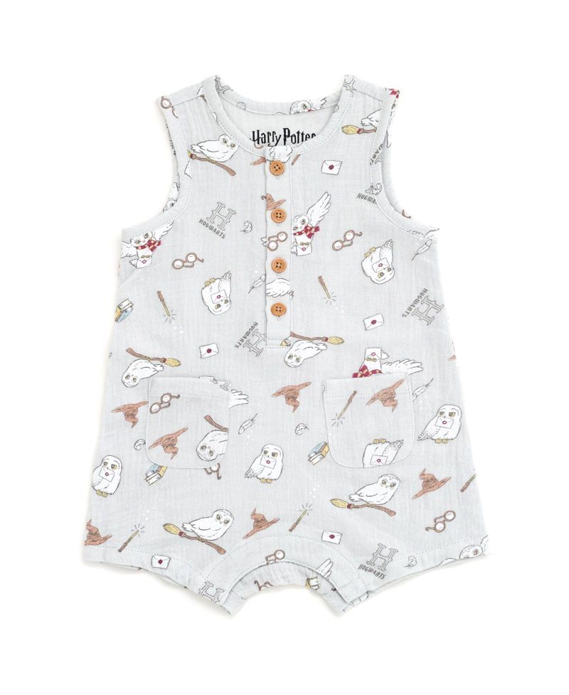 Baby Boys Hedwig Henley Sleeveless Romper