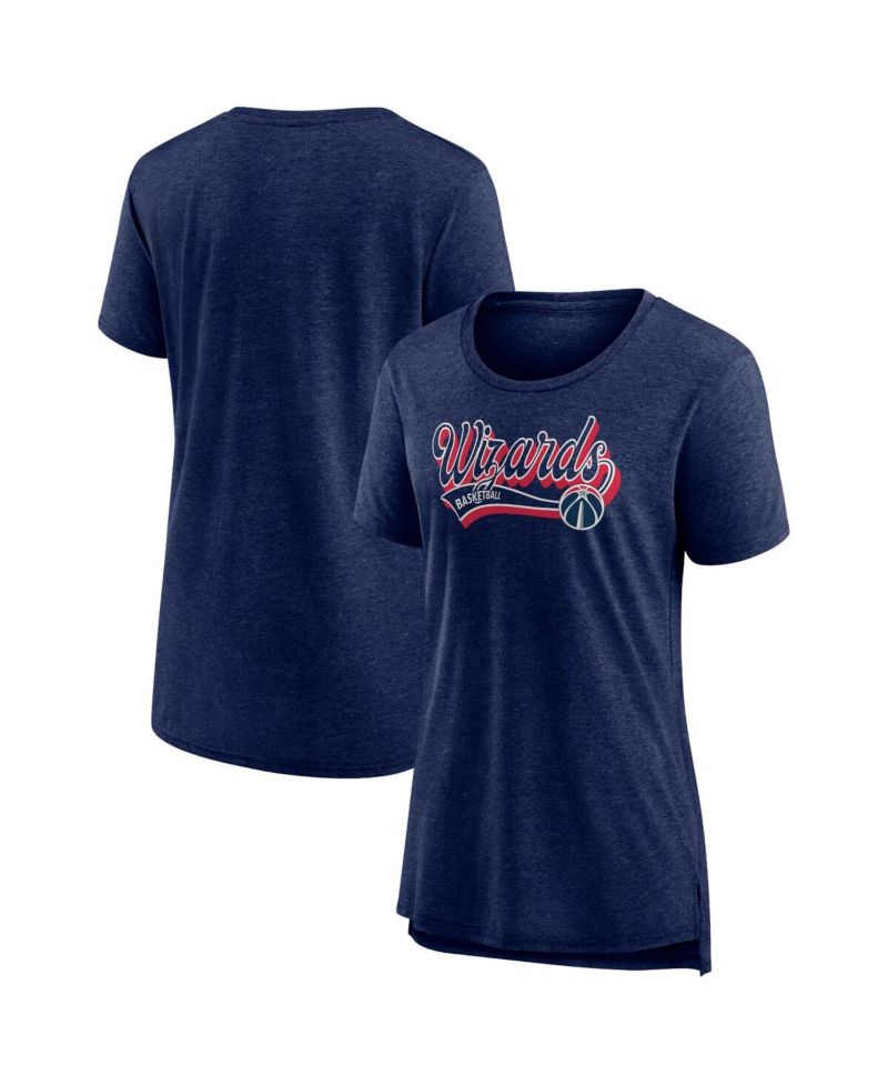 Women's Heather Navy Washington Wizards League Leader Tri-Blend T-shirt
