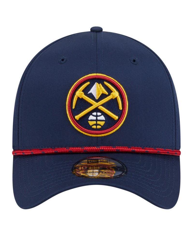 Men's Navy Denver Nuggets Featherweight Poly Rope Flex 39Thirty Hat