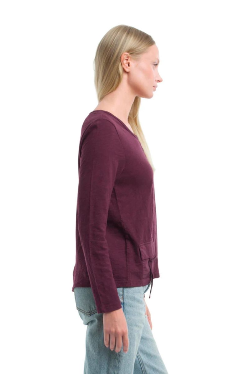 Women's U Neck Button Placket Tee