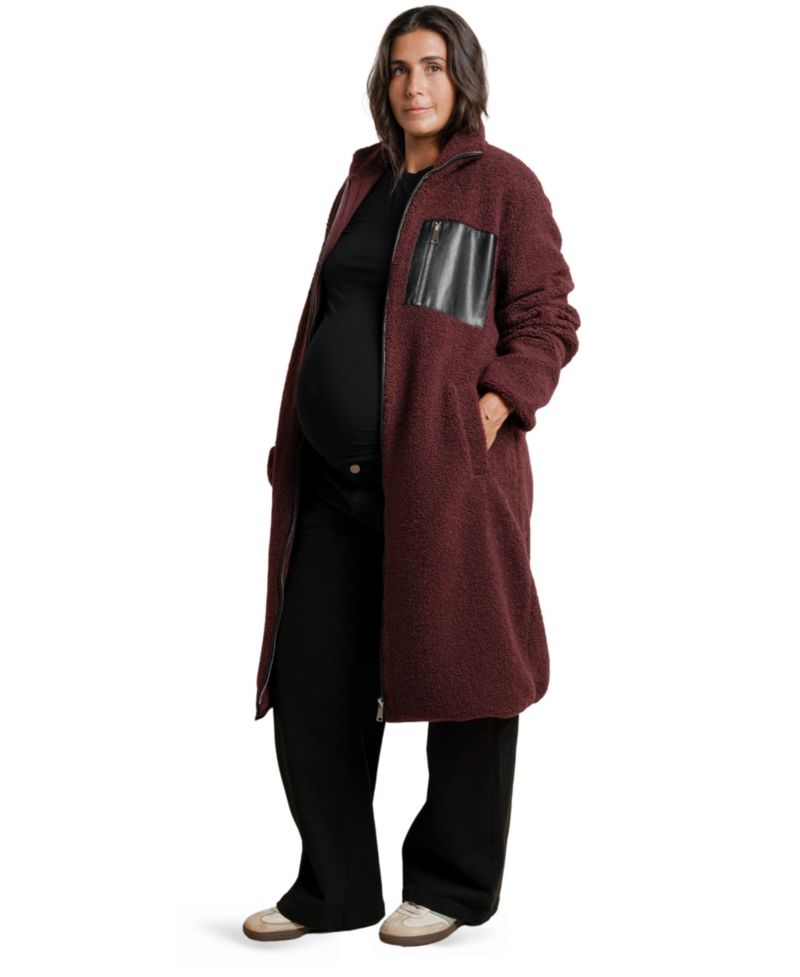 Women's NOM Teddi Baby Wearing Long Coat