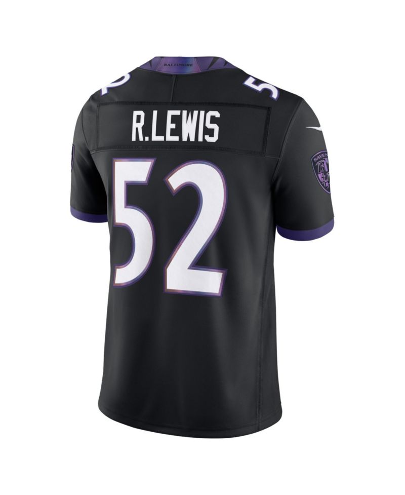 Men's Ray Lewis Black Baltimore Ravens Alternate Vapor F.U.S.E. Stitched Retired Player Limited Jersey