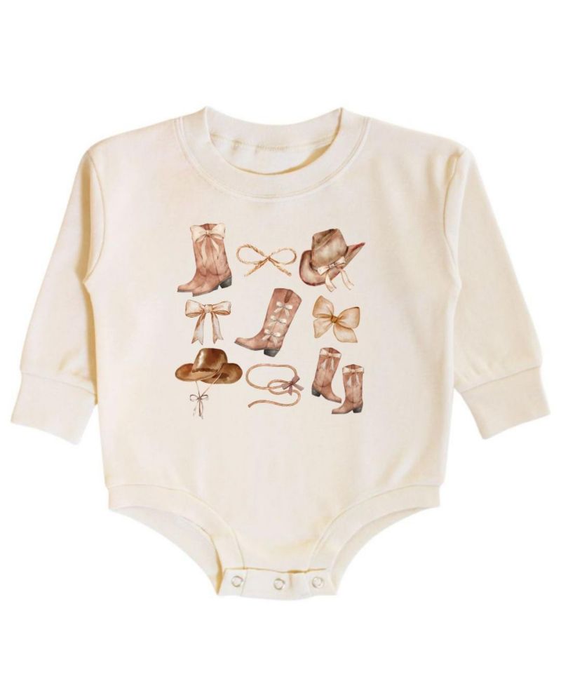 Baby Girl Cowgirl Cutie Long Sleeve Romper