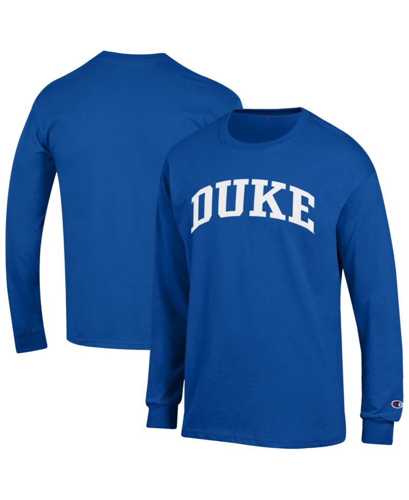 Men's Royal Duke Blue Devils Basic Arch Long Sleeve T-Shirt