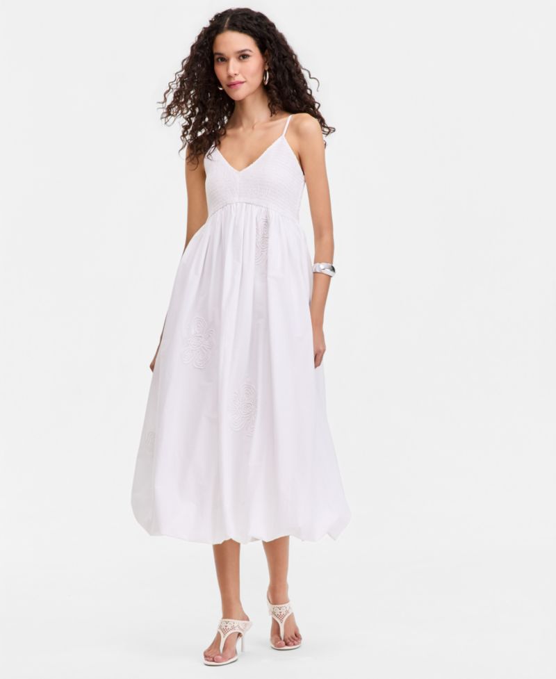 Petite Smocked-Bodice Bubble Dress