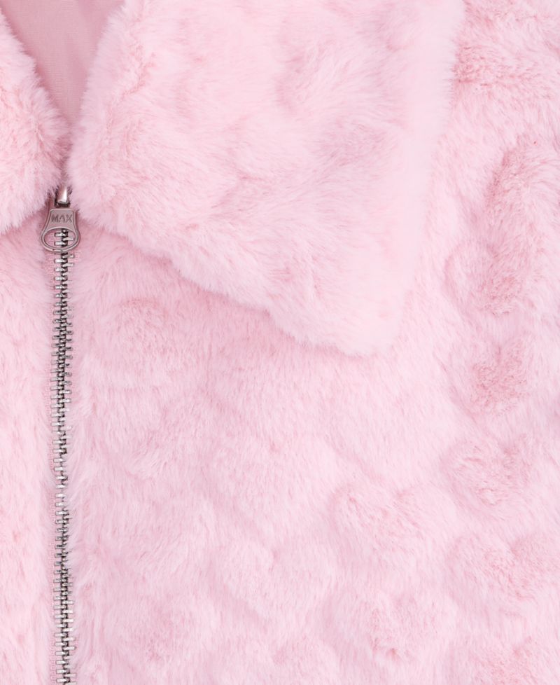 Girls' XS-XL Heart Faux-Fur Jacket