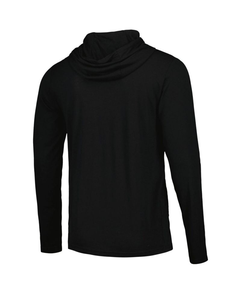 Men's and Women's Black Dallas Mavericks Rowan Tri-Blend Long Sleeve Hoodie T-shirt