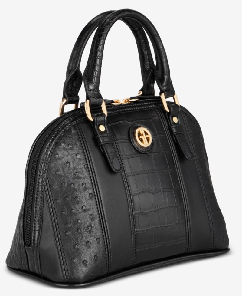 Mixed Media Small Dome Satchel