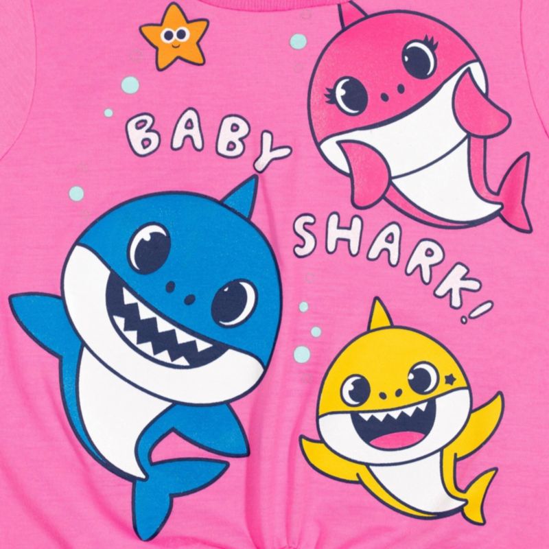 Baby Girls Pinkfong Shark T-Shirt and Leggings Outfit Set