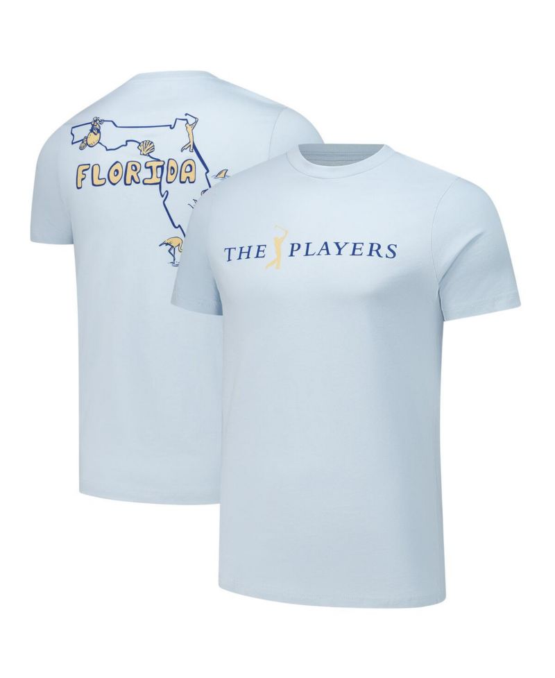 Men's and Women's Light Blue THE PLAYERS Florida Outline T-Shirt