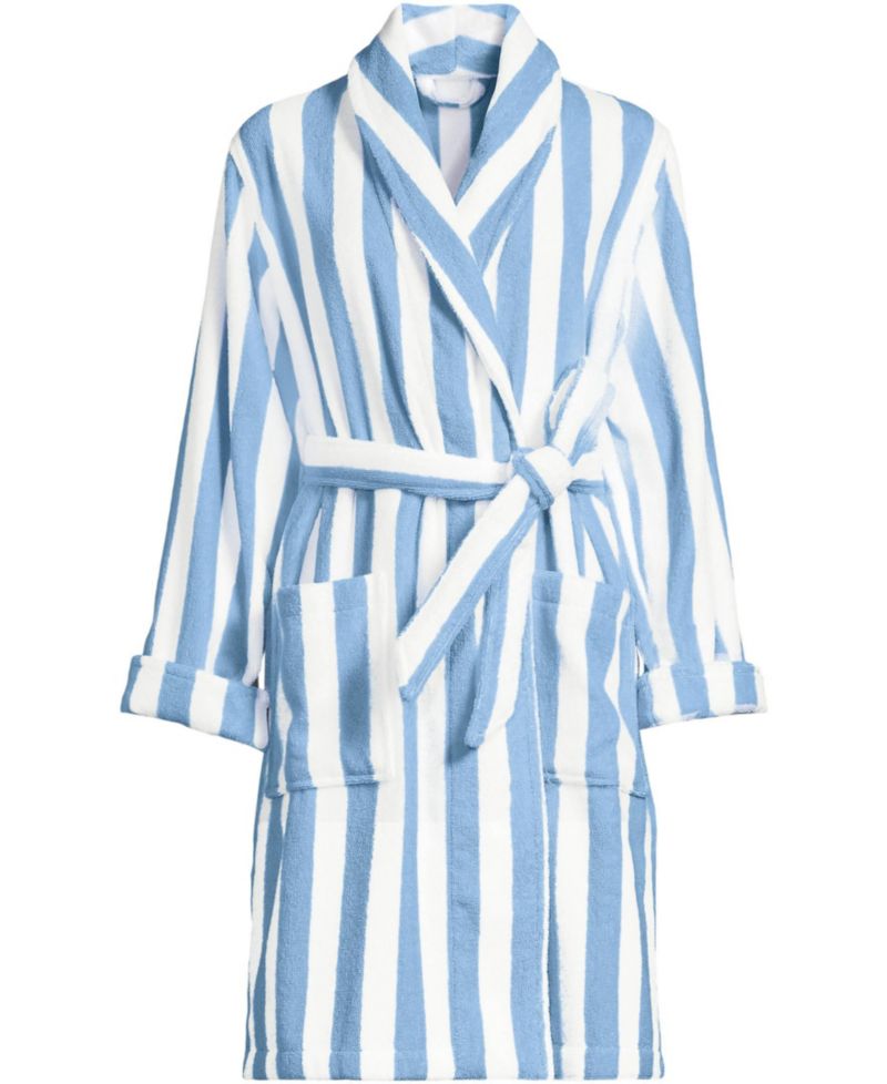 Women's Soft Terry Long Sleeve Knee Length Robe