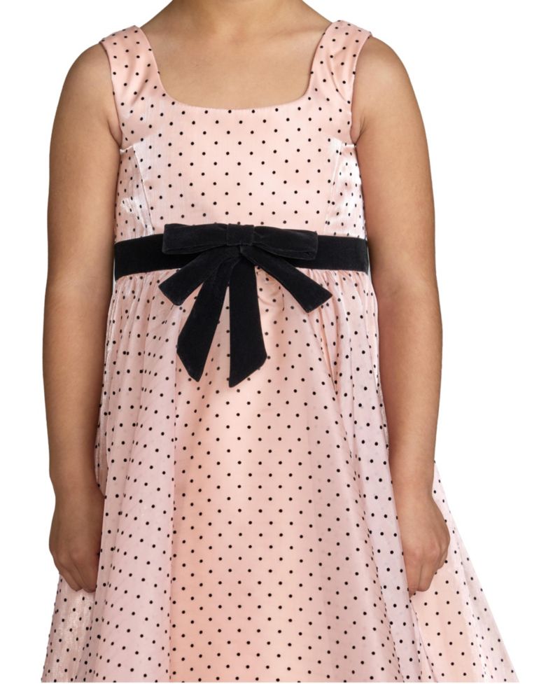 Girls' 4-16 Polka Dot Square Neck Maxi Dress