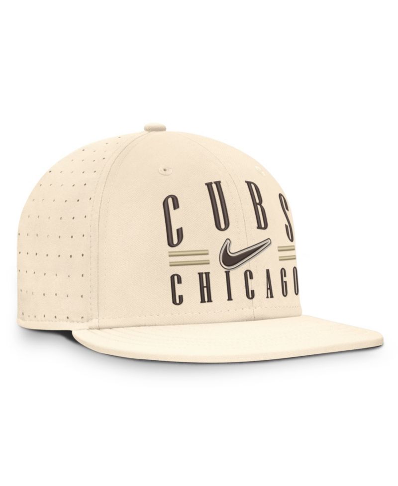 Men's Natural Chicago Cubs True Dri-FIT AeroBill Fitted Hat