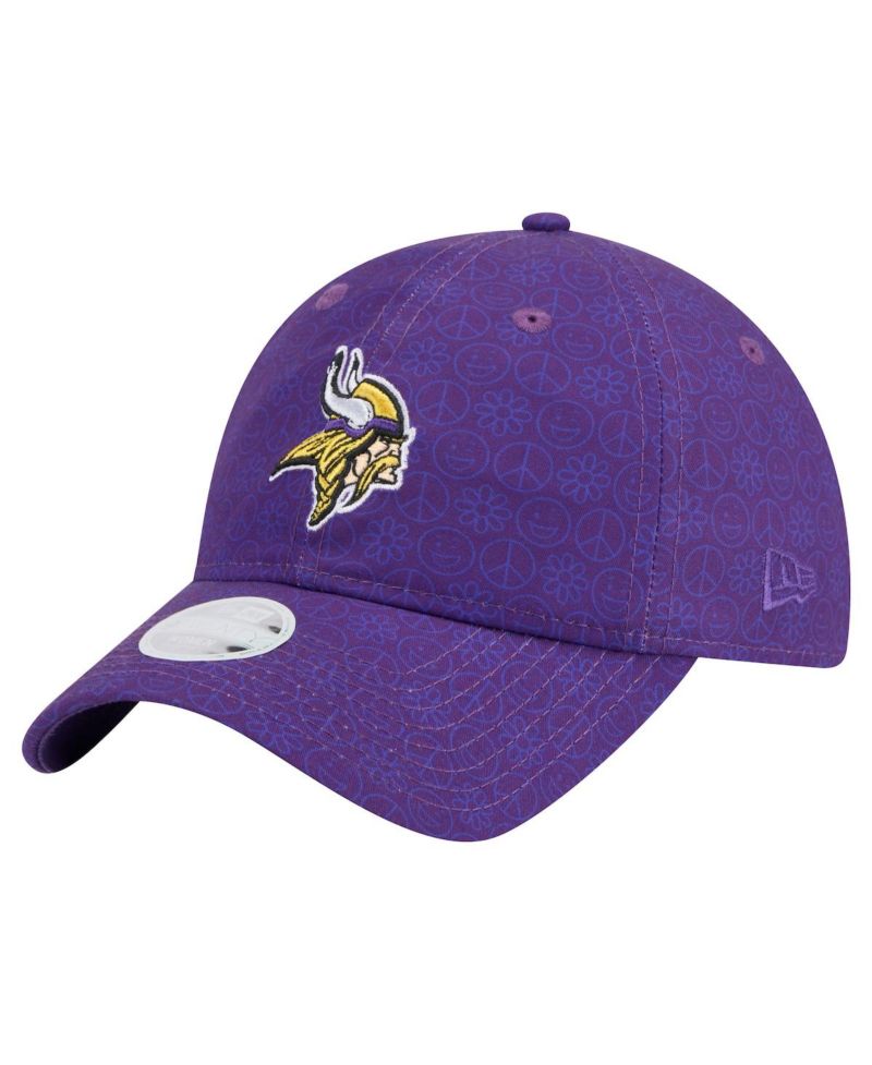 Women's Purple Minnesota Vikings Smiley 9TWENTY Adjustable Hat