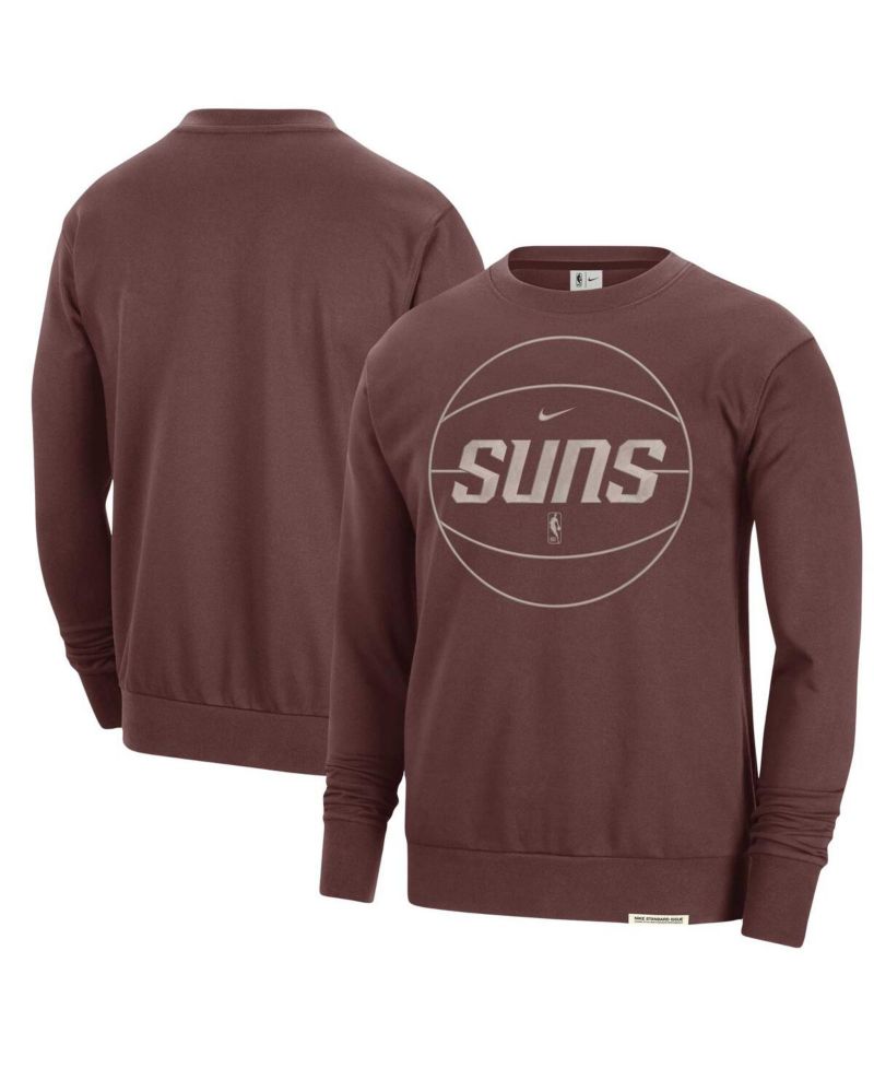 Men's Garnet Phoenix Suns 2023/24 Authentic Standard Issue Travel Performance Pullover Sweatshirt