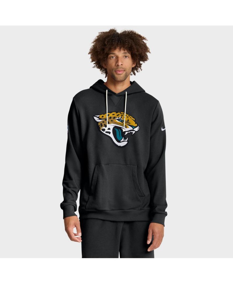 Men's Black Jacksonville Jaguars Sideline Standard Issue Initial Home Dri-FIT Hoodie