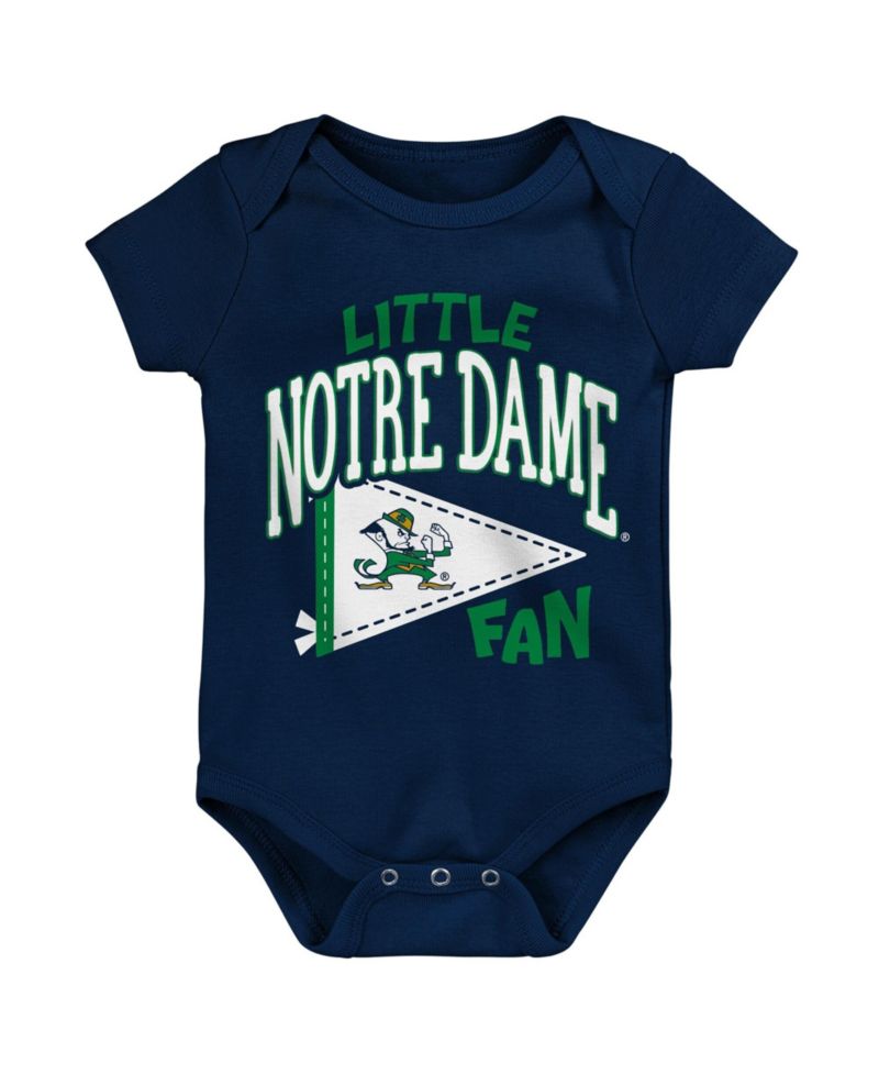Baby Boys and Girls Navy Notre Dame Fighting Irish Little Banner Bodysuit