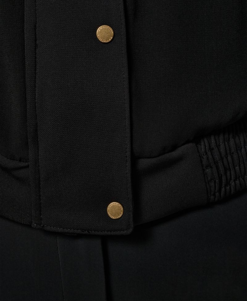 Petite Mix Media Zipper Jacket