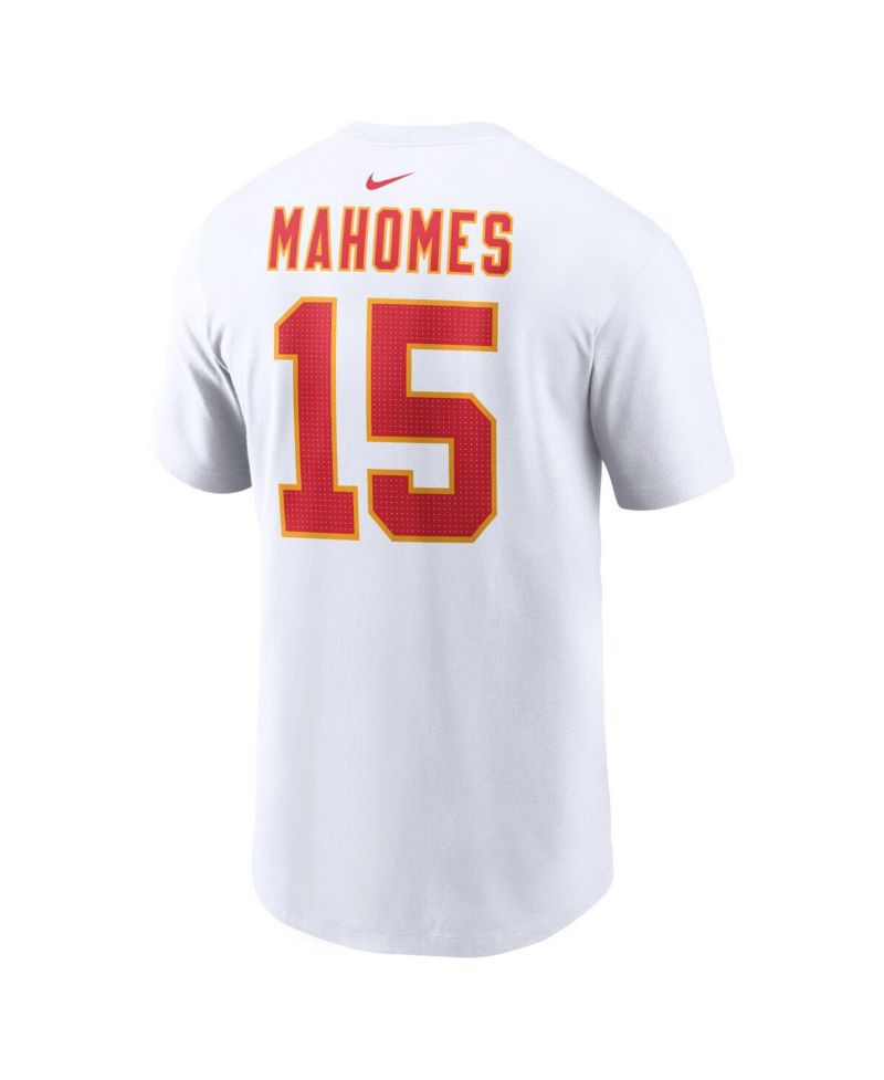 Men's Patrick Mahomes White Kansas City Chiefs Player Name and Number T-shirt