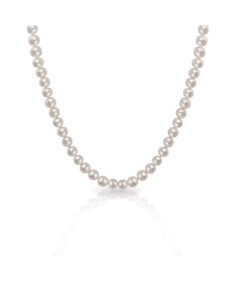 White Freshwater Pearl Endless Strand Necklace Long Double Wrap 36"