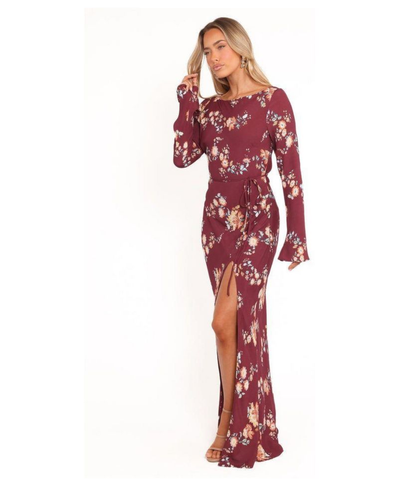 Women's Alima Maxi Dress - Berry Floral