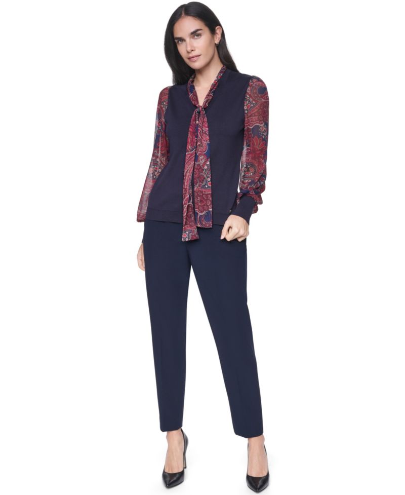 Women's Paisley V-Neck Sweater