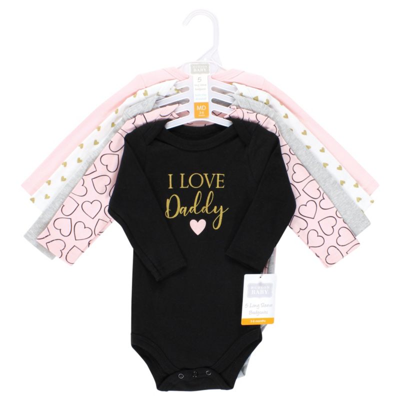 Baby Girls Hudson Cotton Long-Sleeve Bodysuits 5-Pack